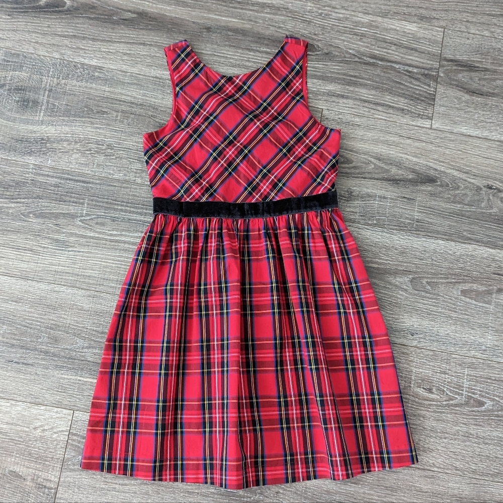 Jcrew girls dress classic tartan print size 8